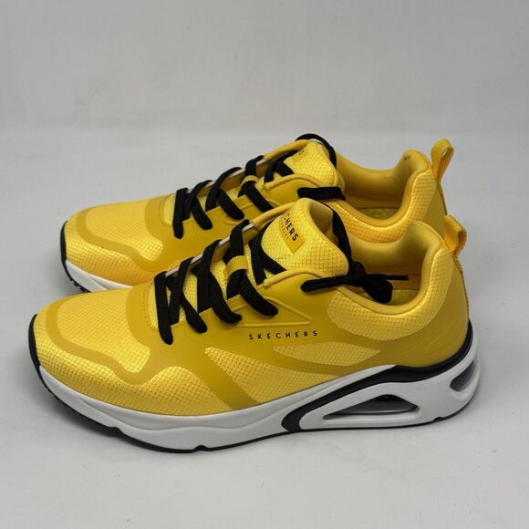 Skechers Tres Air Uno Revolution-Airy Sneakers Mens 8 Yellow Running Shoes - Picture 4 of 15